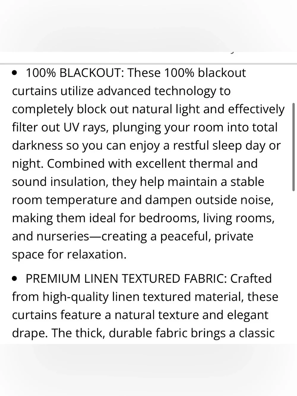 Room Darkening Thermal Insulated Curtains Back Tab Rod Pocket 42”W 84”L BEIGE